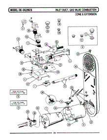 10 - Inlet Duct, Gas Valve, Cone & Extension parts for Maytag Dryer LDG26CS from AppliancePartsPros.com