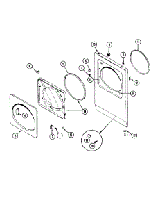 03 - Door parts for Maytag Dryer MDE13PDAEW from AppliancePartsPros.com