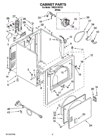 02 - Cabinet Parts parts for Maytag Dryer YMED5700TQ1 from AppliancePartsPros.com