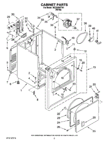 02 - Cabinet Parts parts for Maytag Dryer MED5900TW1 from AppliancePartsPros.com