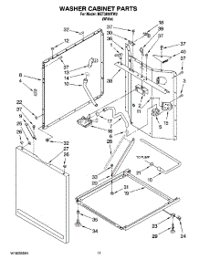 07 - Washer Cabinet Parts parts for Maytag Washer Dryer Combo MET3800TW2 from AppliancePartsPros.com