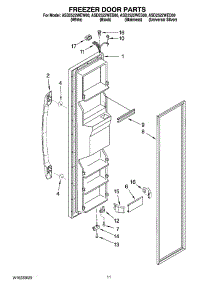 07 - Freezer Door Parts parts for Maytag Refrigerator ASD2522WED00 from AppliancePartsPros.com