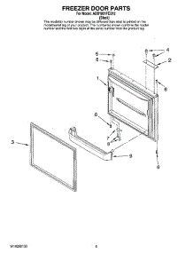 05 - Freezer Door Parts parts for Maytag Refrigerator ABB1921FEB12 from AppliancePartsPros.com