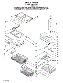 06 - Shelf Parts parts for Maytag Refrigerator AFD2535FES12 from AppliancePartsPros.com