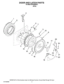 02 - Door And Latch Parts parts for Maytag Washer MFW9600SQ1 from AppliancePartsPros.com