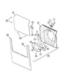 05 - Door & Front Panel parts for Maytag Washer MAH14PNAWW from AppliancePartsPros.com