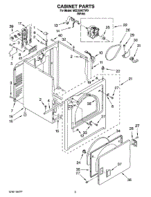 02 - Cabinet Parts parts for Maytag Dryer MED5840TW0 from AppliancePartsPros.com