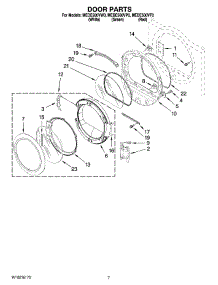 04 - Door Parts parts for Maytag Dryer MEDE500VF0 from AppliancePartsPros.com