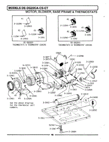 11 - Motor, Blower, Base Frame & Thermostats parts for Maytag Dryer DE22CS from AppliancePartsPros.com