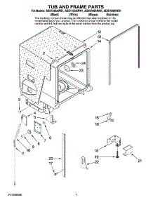 07 - Tub And Frame Parts parts for Maytag Dishwasher ADB1500AWB1 from AppliancePartsPros.com