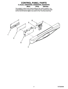 02 - Control Panel Parts parts for Maytag Dishwasher ADB3500AWB0 from AppliancePartsPros.com