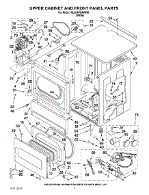 03 - Upper Cabinet And Front Panel Parts parts for Maytag Dryer MLG24PDAWW0 from AppliancePartsPros.com