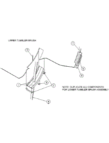 10 - Tumbler Brush Assembly parts for Maytag Dryer MLG31PCBWS from AppliancePartsPros.com