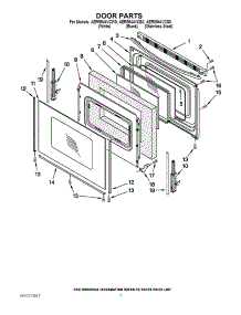05 - Door Parts parts for Maytag Range AER5844VCW0 from AppliancePartsPros.com