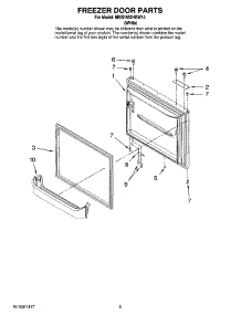 03 - Freezer Door Parts parts for Maytag Refrigerator MBB1952HEW14 from AppliancePartsPros.com