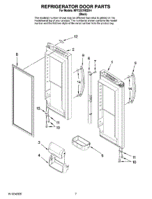 05 - Refrigerator Door Parts parts for Maytag Refrigerator MFF2557HEB14 from AppliancePartsPros.com