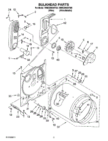 03 - Bulkhead Parts parts for Maytag Dryer 7MMGD6630TM0 from AppliancePartsPros.com