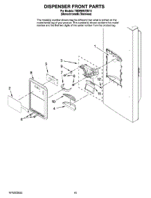 08 - Dispenser Front Parts parts for Maytag Refrigerator 7MI2569VEM10 from AppliancePartsPros.com