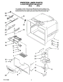 02 - Freezer Liner Parts parts for Maytag Refrigerator MBF2262HEB13 from AppliancePartsPros.com