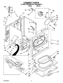02 - Cabinet Parts parts for Maytag Dryer 7MNGH8000TQ0 from AppliancePartsPros.com