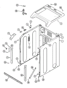 03 - Cabinet-Front & Top parts for Maytag Washer MAH14PDDWW from AppliancePartsPros.com