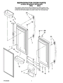 04 - Refrigerator Door Parts parts for Maytag Refrigerator MFC2061HEB13 from AppliancePartsPros.com