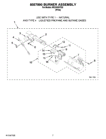04 - 8557890 Burner Assembly, Optional Parts (Not Included) parts for Maytag Dryer MGD6600TQ0 from AppliancePartsPros.com