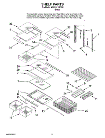 06 - Shelf Parts parts for Maytag Refrigerator ABB1921FEB11 from AppliancePartsPros.com