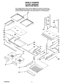 03 - Shelf Parts parts for Maytag Refrigerator 7MI2569VEM10 from AppliancePartsPros.com