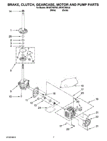 04 - Brake, Clutch, Gearcase, Motor And Pump Parts parts for Maytag Washer MVWC700VJ0 from AppliancePartsPros.com