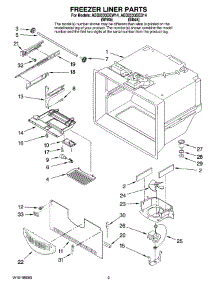 02 - Freezer Liner Parts parts for Maytag Refrigerator ABD2233DEB14 from AppliancePartsPros.com