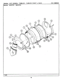 05 - Lint Screen, Tumbler (Front & Back) parts for Maytag Dryer MDG27PCAAW from AppliancePartsPros.com