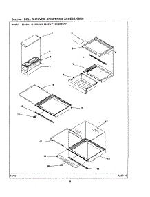 05 - Deli  /  Shelves  /  Crisper  /  Accessaries parts for Maytag Refrigerator 2699A from AppliancePartsPros.com