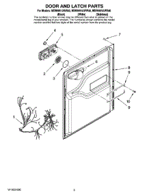 03 - Door And Latch Parts parts for Maytag Dishwasher MDB5651AWS40 from AppliancePartsPros.com