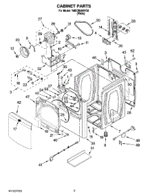 02 - Cabinet Parts parts for Maytag Dryer YMEDB400VQ0 from AppliancePartsPros.com