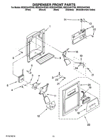 08 - Dispenser Front Parts parts for Maytag Refrigerator MSD2254VEY00 from AppliancePartsPros.com