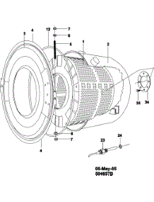 08 - Basket & Outer Shell Assembly parts for Maytag Washer MFR60PNCTS from AppliancePartsPros.com