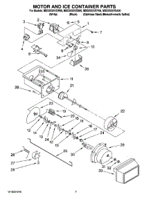 05 - Motor And Ice Container Parts parts for Maytag Refrigerator MSD2552VEW00 from AppliancePartsPros.com