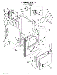 02 - Cabinet Parts parts for Maytag Dryer MED5870TW1 from AppliancePartsPros.com