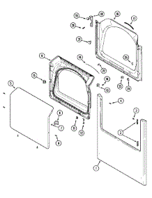 02 - Door (Lower) parts for Maytag Dryer MHE15MNAYW from AppliancePartsPros.com