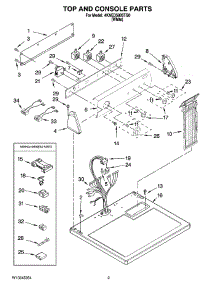 02 - Top And Console Parts parts for Maytag Dryer 4KNED5800TQ0 from AppliancePartsPros.com