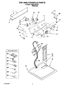 02 - Top And Console Parts parts for Maytag Dryer YMEDC500VW0 from AppliancePartsPros.com
