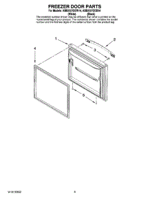 05 - Freezer Door Parts parts for Maytag Refrigerator ABB2527DEW14 from AppliancePartsPros.com