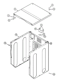 02 - Cabinet-Front (Upper) parts for Maytag Dryer MUG15MNAWW from AppliancePartsPros.com