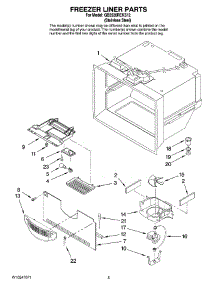 03 - Freezer Liner Parts parts for Maytag Refrigerator GB2526REKS12 from AppliancePartsPros.com