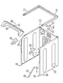 03 - Cabinet-Front (Lower) parts for Maytag Dryer MLG15MNAWW from AppliancePartsPros.com