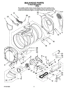 03 - Bulkhead Parts parts for Maytag Dryer YIED7200TW10 from AppliancePartsPros.com