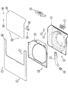 09 - Door, Shroud, Front Panel & Latch Assy parts for Maytag Washer MAH21PDCXW from AppliancePartsPros.com