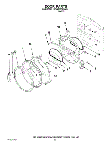 05 - Door Parts parts for Maytag Dryer MDG22PDBWW0 from AppliancePartsPros.com