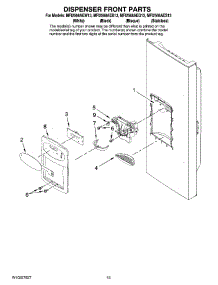 08 - Dispenser Front Parts parts for Maytag Refrigerator MFI2568AEB13 from AppliancePartsPros.com